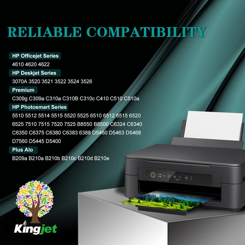 Kingjet Compatible 12 Pack 564XL Ink Cartridges for HP Printers Replacement for HP 564 Ink Cartridges 564 XL Work with HP Photosmart 7520 6520 5520 7525 DeskJet 3520 3522 Printer,(4BK/2PGBK/2C/2Y/2M) - Image 2